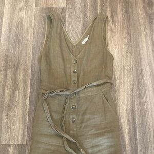 Faherty Olive Green Jumpsuit size 4